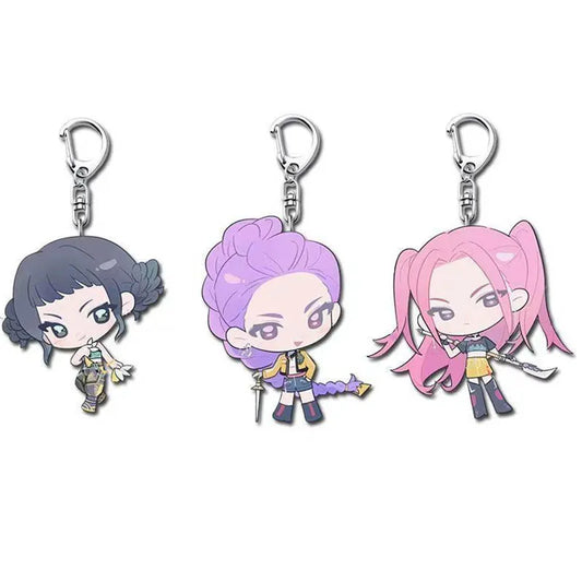 Anime Movie KPop Demon Hunters HUNTR/X Cosplay Keychain Set