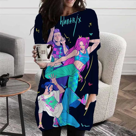 Devil Hunter Logo Shirt Huntrix Kpop Pocket T-shirt